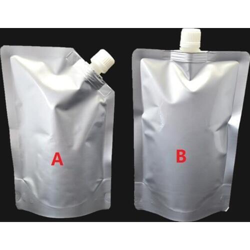 250Pcs 14*21cm 500ml Jelly Doypack Aluminum Foil Spout Bag Juice Empty Stand Up Spout Pure Mylar Package Pouch ZA6774