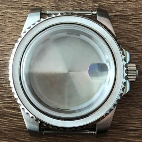 Watch accessories 40mm stainless steel case sapphire glass unidirectional rotation with sound assembly 8215, 2813 movement