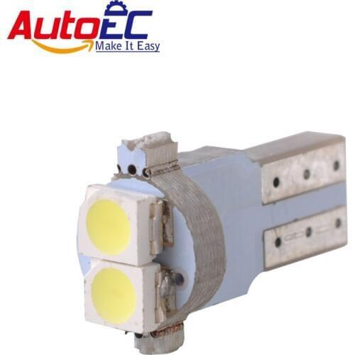 AutoEC 50x T5 2smd 1210 2 LED Dashboard Licence Plate Indicator Light Speed Wedge Light Car Bulb DC12V #LA14