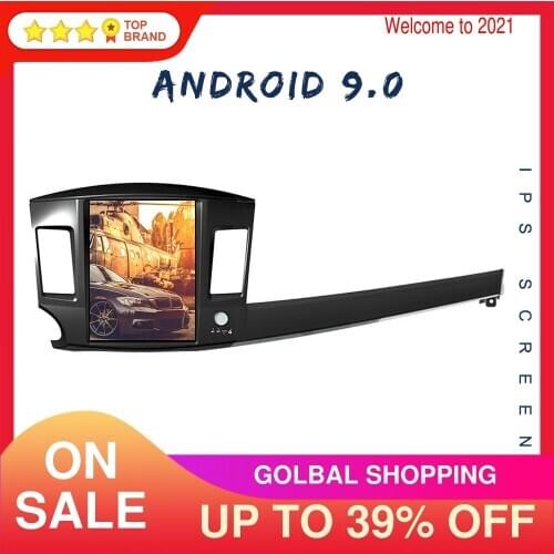 Android 9 4GB Tesla Style Car GPS Navigation For Mitsubishi Lancer 2007-2017 Car Head Unit Multimedia Player Radio Tape Recorder