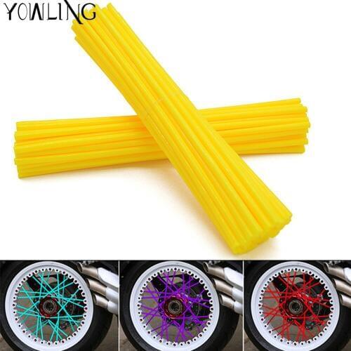 Motocross SPOKE SKINS Wheel RIM SPOKE COVERS bicycle For KAWASAKI z800 tmax 250 bmw KLX250 KLX450R SUZUKI XR650L cbr1000r r3