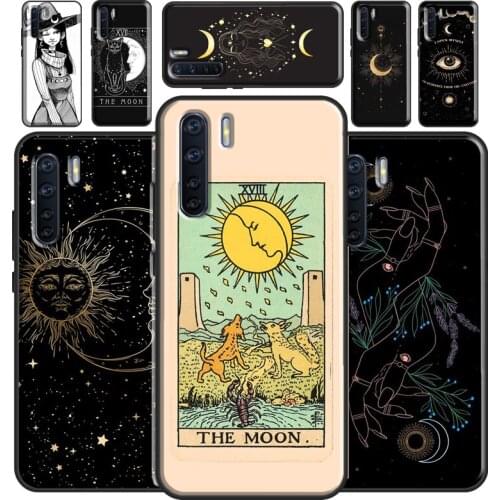 Witches Moon Tarot Totem Case For OPPO A93 A91 A83 A5 A9 A31 A53 2020 A52 A72 A15 A3S A5S F5 Find X3 Pro Cover Capa