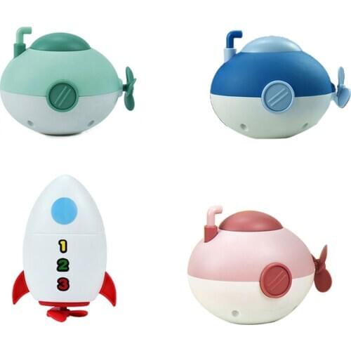 Baby Submarine Water Toy Clockwork Spring Turn Knob Switch Cute Tool (No Battery Needed)