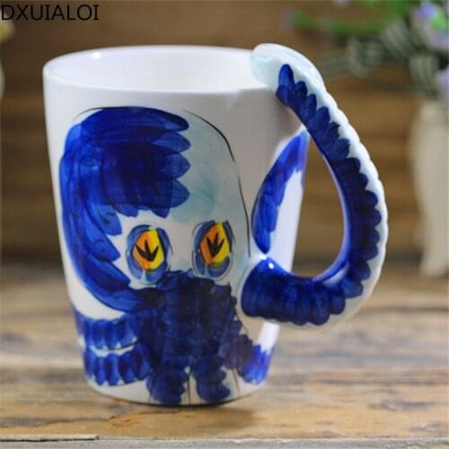 Nordic style 3d animal ceramic cup to give children the best gift coffee cup water glass home decoration