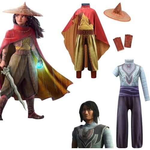Cosplaydiy 2021 Movie Raya And The Last Dragon Raya Cosplay Battle Suit Women Outfit Cloak Dragon Princes Costume Custom Made