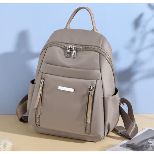 Fashion Casual Concise Backpacks for Women 2021 Ladies Nylon Waterproof Casual Backpack Female Bag Mochila Feminina