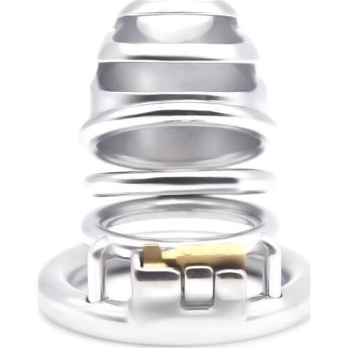 Male Chastity Device Penis Ring Alternative Conditioning Gourd Head Penile Cage Bondage Chastity Lock Sex Toys for Men G7-249B