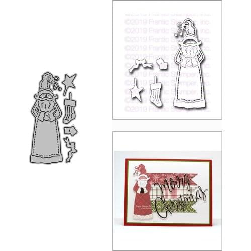 2021 New Santa Gift Bow Stockings Metal Cutting Dies for DIY Scrapbooking Decor and Card Making Paper Craft Embossing No Stamps