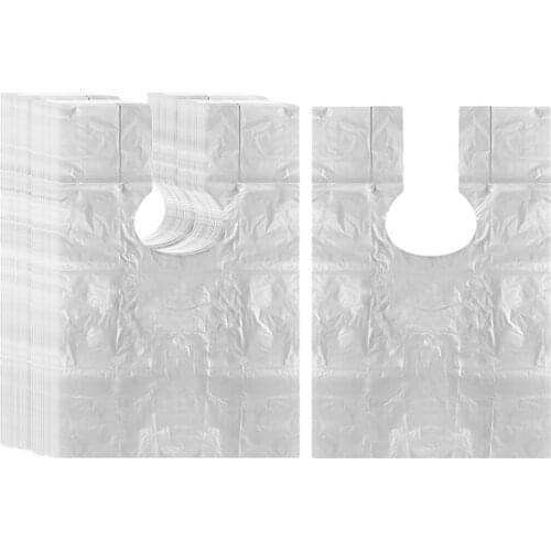 200x PE Disposable Hair Cutting Cape Salon Gown Barber Capes Gowns 90x60cm