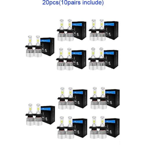 Wholesale S2 H4 LED H7 H11 H1 H13 H3 9004 9005 9006 9007 COB LED Car Headlight Bulb 72W 8000LM 6500K Auto Headlamp fog light