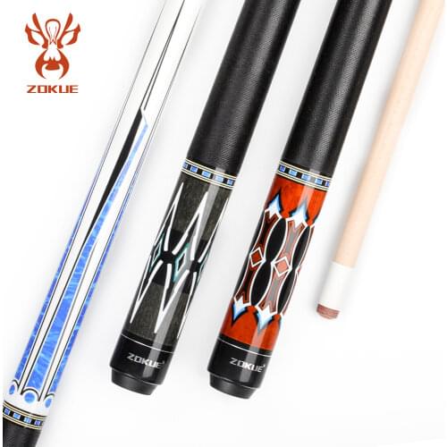 ZOKUE Russian Billiard Cue Stick 160cm Length12.75mm Maple Shaft Pool Cue Weight Adjustable Radial Pin Professional With Case