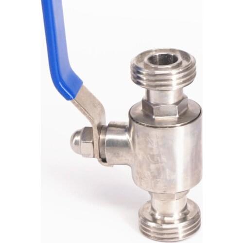 3/4" SS304 Stainless Steel Sanitary T type Male Thread Union Ball Valve for Food Industries
