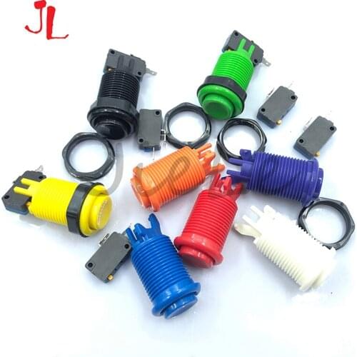 8pcs / Lot 28mm Happ Style Standard American Push Buttons with Micro Switch DIY Kit Arcade Button Game Machine Parts