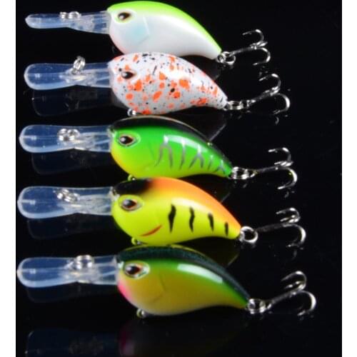 TQEXSZ 1pcs Pesca Hard Crank Crankbaits Fishing Lure Hard Bait Wobble Treble Hooks Epoxy Coating on Finish Minnow Tackle Sharp
