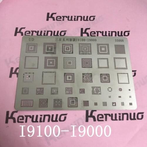 For Samsung I9100 I9000 BGA Stencil CPU RAM eMMC Power wifi Charger IF IC Reballing Pin Direct Heating Template S5008 5pcs/lot