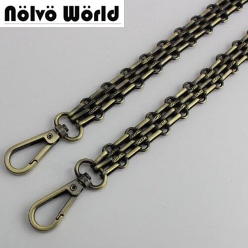 High Grade 17mm Width bag strap chain purse handle purse metal strap replaced handbag strap bag parts Brush antique brass