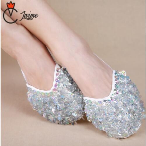 Dancewear Women Ballet Flats Belly Dance Practice Shoes Beaded Shoe Pads Half foot shoe toe shoes