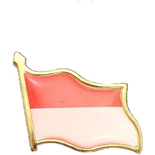 Monaco Flag Brooch Beautiful Electroplated Gold Enamel Pin Badge Backpack/Hat/Collar,Given To GIVEN Men/Women To Decorating