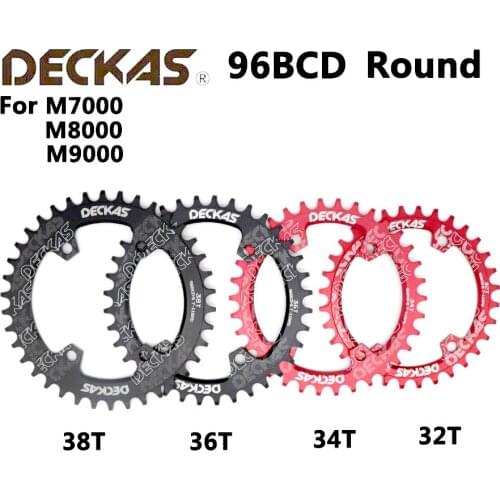 Deckas Round 96BCD Chainring MTB Mountain BCD 96 bike bicycle 32T 34T 36T 38T crankset Tooth plate Parts for M7000 M8000 M9000