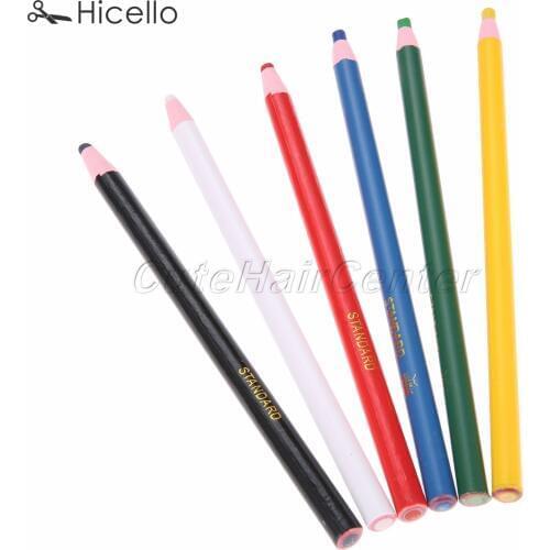 1pc/6pcs Marking Pencils Wax Pen Stitch Marker Soluble Cross Erasable Garment Leather White black red yellow blue green Hicello