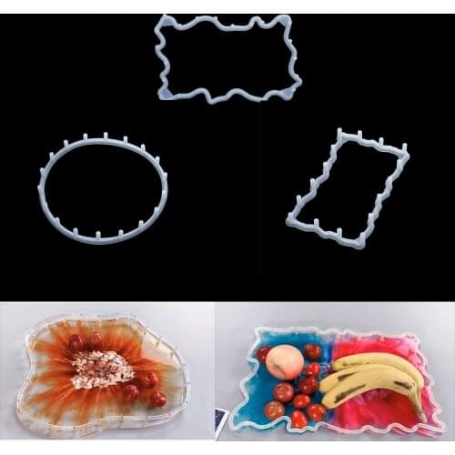 1 Pcs Square Tray Bracket Round Mold Made of Silicone Coaster Tray Support Mould For DIY Crafts Jewelry Making Accessories