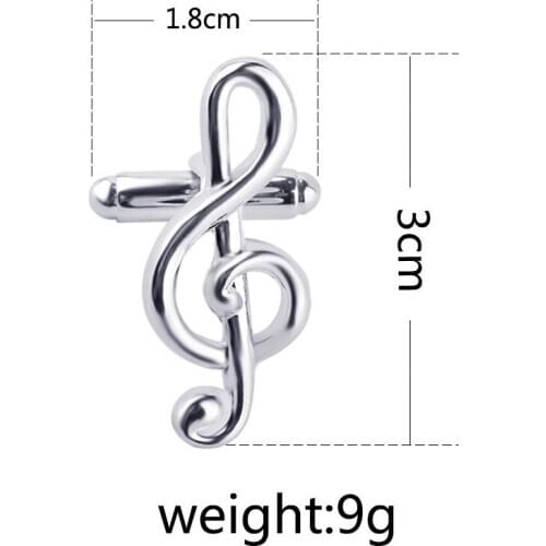 10pairs/lot Wholesale Fashion Shirt Treble Clef Cuff Cufflinks Music Note Cufflink For Mens Christmas Gifts