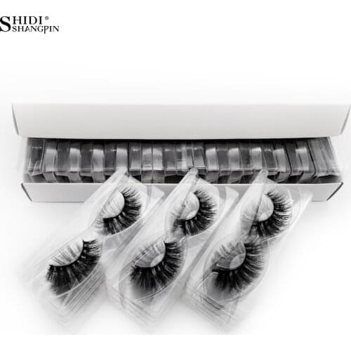 SHIDISHANGPIN 20 pairs false eyelashes wholesale price hand made 3d volume hair lashes natural messy lashes for make ups In Bulk