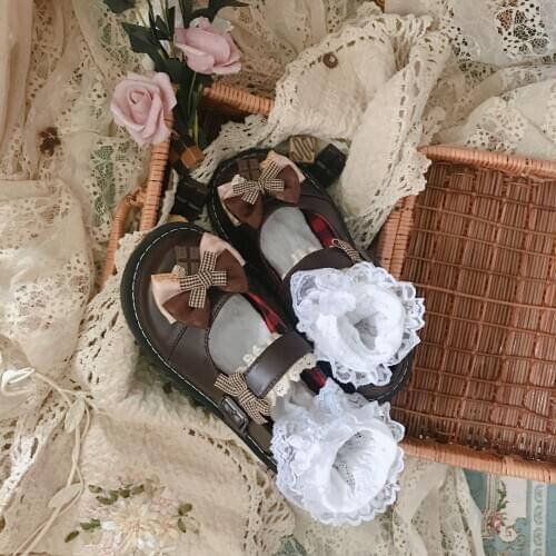 2021 sweet Cecilia Separate Design-Origional Lolita Cute Hand Made Shoes round-Toe Lace-up Students WOMENS Lolita Shoes