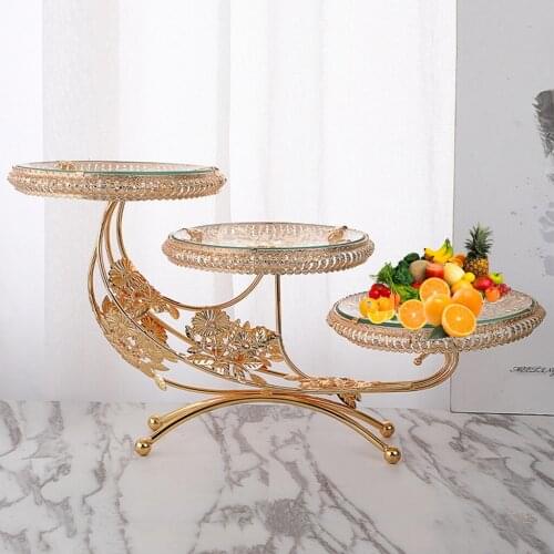 3 Tier Fruit Bowl Storage Holder Fruit Candies Serving Tray Wedding Supplies