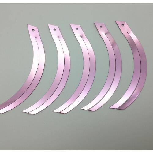 50g 78*10mm Sickle Cat Tail Shape Reaphook Loose Sequins With 1 Hole Sewing Crafts Light Pink / Lila