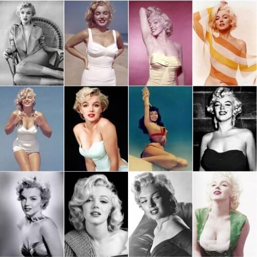 5D Diy Diamond Paintingma Marilyn Monroe Diamond Embroidery Full Round &square Drill Diamond Mosaic Home Decor Handcraft