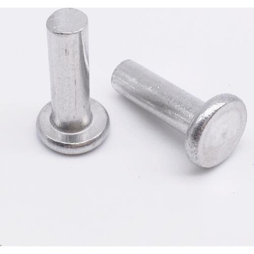 Wkooa Flat Head Solid Aluminum Rivets M5 x 20