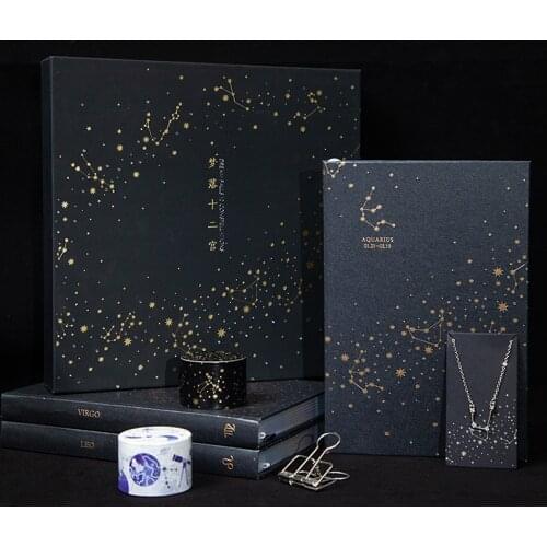 Notebook diary European thick constellation diary creativity A5 classic gift schedule planner school office supplies gift box
