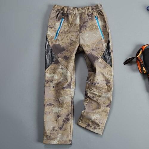 Children Charge Pants Plus Velvent Warm Child Trousers Windbreak Waterproof Outdoor Trekking Camping Climbing Sports Long Pant