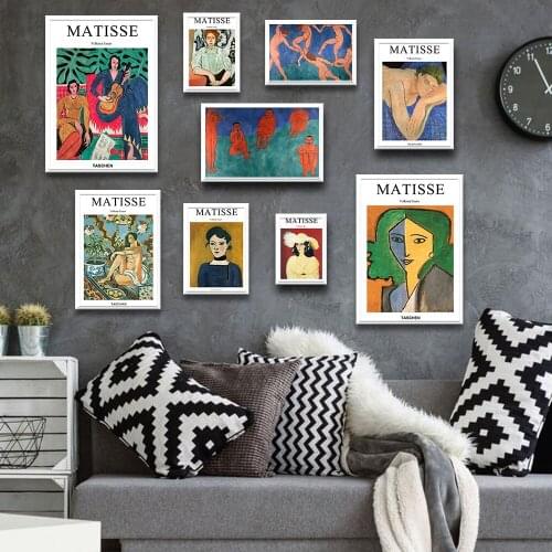 French Painter Henri Matisse Abstract Canvas Painting Set Wall Pictures For Living Room Decorative Picture Print And Poster