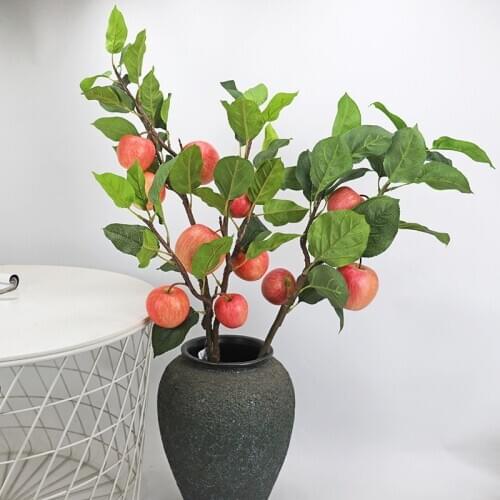 100cm Artificial fake tree branch simulation apple potted Christmas wedding decoration home office decoration