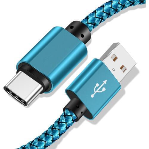 USB Type C Cable for Samsung S10 S9 Xiaomi Mi 9 Fast Charging Data Phone Charger Wire Type-C Cable USB-C Cord for Huawei P30 20