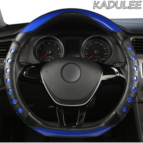 KADULEE Microfiber Leather Car Steering Wheel Cover For Mercedes Benz W204 W205 W210 W211 W212 W203 W176 CLA GLA SLC