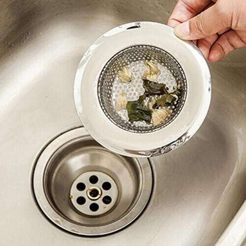 Kitchen Utensils Stainless Steel Mesh Sink Strainer Trap Bath Hair Drain Hole Metal Flume Filter Hair Catcher Drains Strainers
