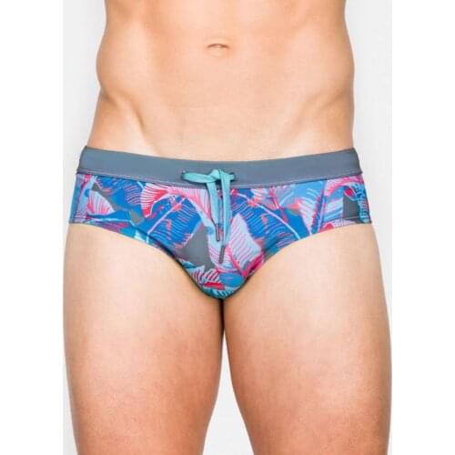 Printing mens swimsuit 2020 low waist beachwear Running Sports sea surf sexy Mens briefs Beach Board Shorts summer Swim Trunks