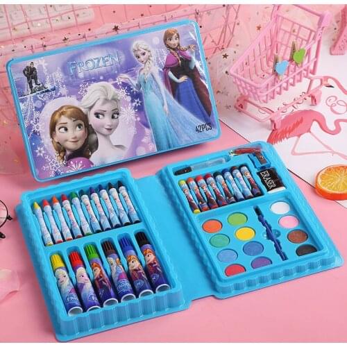 42-piece set Disney Frozen watercolor pen set painting set student writing painting graffiti pen school supplies gift