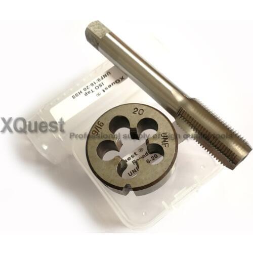 2pcs Unified thread tap and die set UNC 9/16 9/16-12 dies Plug taps UNF 9/16-14 9/16-16 9/16-18 9/16-20 9/16-24 -28 -32 -36 -40