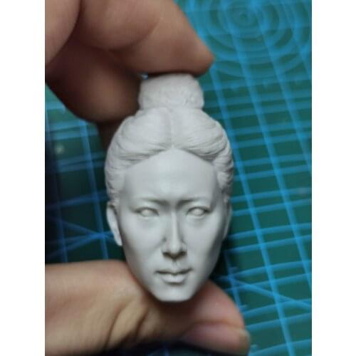 1/6 Scale Wan Qian Female Beauty Unpainted Head Model for 12''Body DIY