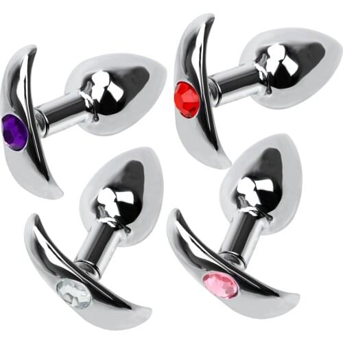 Stainless Steel Butt Plug Butt Stimulation Sex Toys for Women Men Prostate Massager Metal Anal Plug Crystal Jewelry
