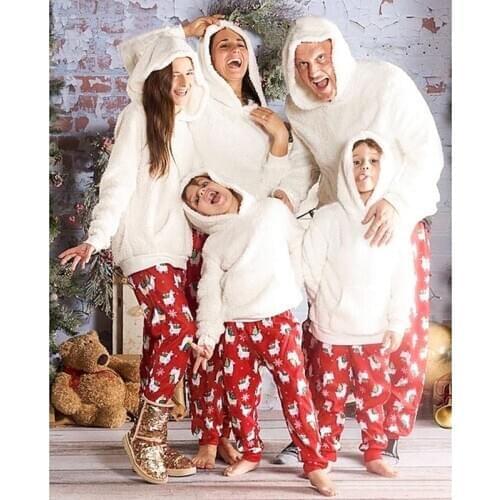 New Year Family Christmas Pajamas Set Baby Romper Mommy and Me Clothes Adult Kids Girls Boy Mommy 2 Piece Xmas Sleepwear Outfits