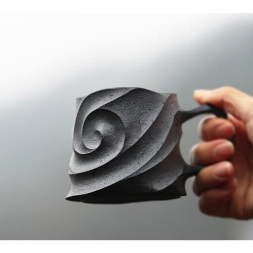 Landscape Hermit Handmade Cup Pottery Cup Artist Hand-made Jingdezhen Ceramic Mug Home Birthday Gift Coffee Cup