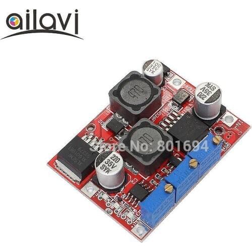 DC-DC Automatic Boost Buck Converter 4-35V to 1.25-25V 3A 15W Step-up/down Module Regulator with CC/CV Charging LM2596 LM2577