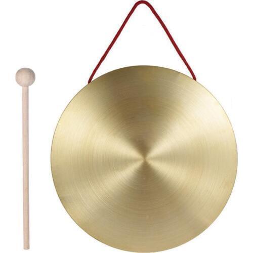 22cm Hand Gong Brass Copper Chapel Opera Percussion with Round Play Hammer