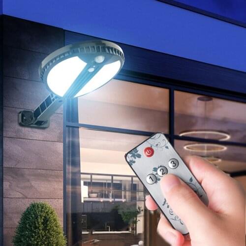 70COB LED PIR Motion Sensor Remote Control Waterproof Wall Lamp Garden Fence Lights Garage Exterior Solar Light Outdoors Wall