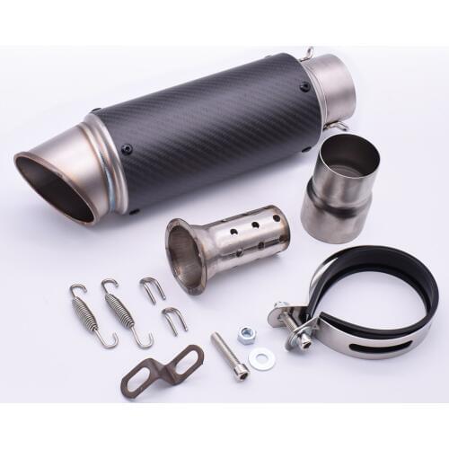 51mm 61mm Motorcycle pipe exhaust with DB killer Exhaust Pipe Muffler For Kawasaki zx 6r 10r zx10 r zzr 600 zxr 400 zx 6r